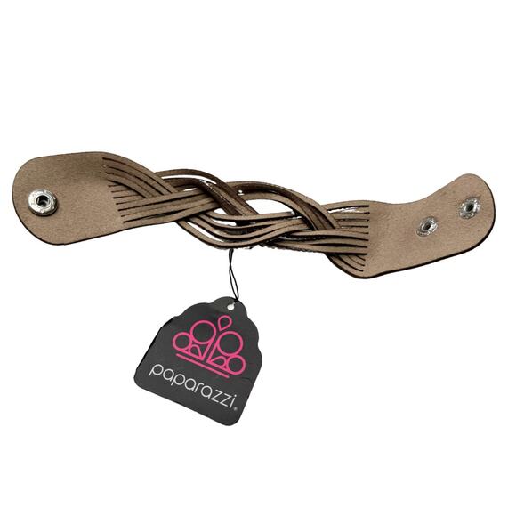 Paparazzi Rhinestone Bring on the Bling Multi-Layer Bracelet Western Boho Brown - Picture 9 of 9